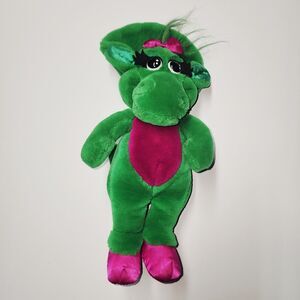 1992 Baby Bop Barney & Friends Plush Dinosaur By Lyons Green Purple Stuffed EUC